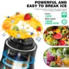 600ml Portable Mini Blender,USB Rechargeable Small Smoothie Blender,Large Capacity Travel Blender Portable Smoothies,Blends Ice 4