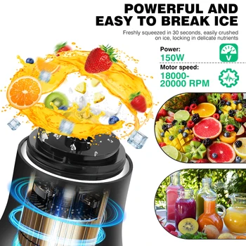 600ml Portable Mini Blender,USB Rechargeable Small Smoothie Blender,Large Capacity Travel Blender Portable Smoothies,Blends Ice 4
