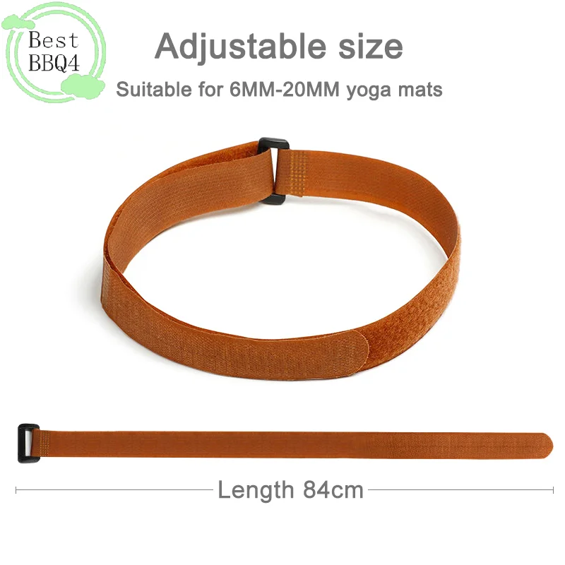 Adjustable Non-Slip Yoga Mat Strap with Fastener - Durable Exercise Storage Cord
