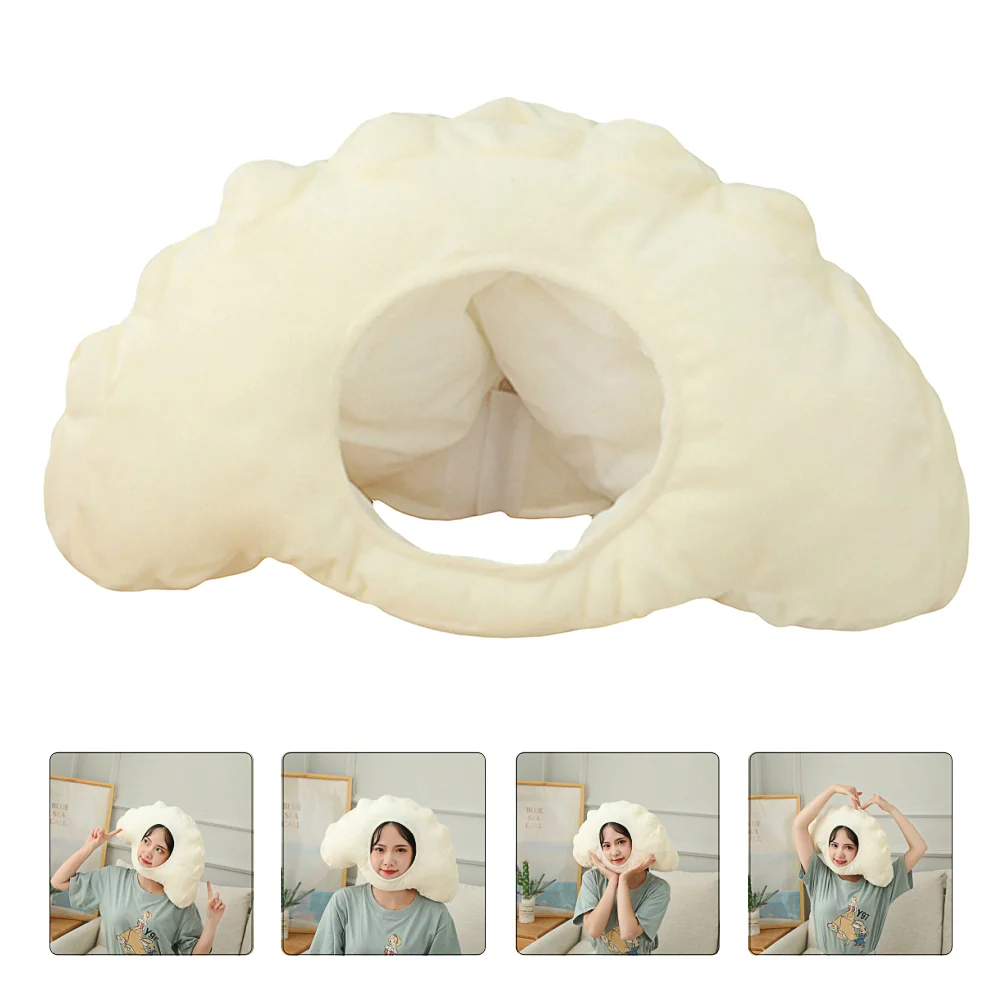 1pc Party Decorative Dumpling Headwear Headgear Party Decorative (Beige)
