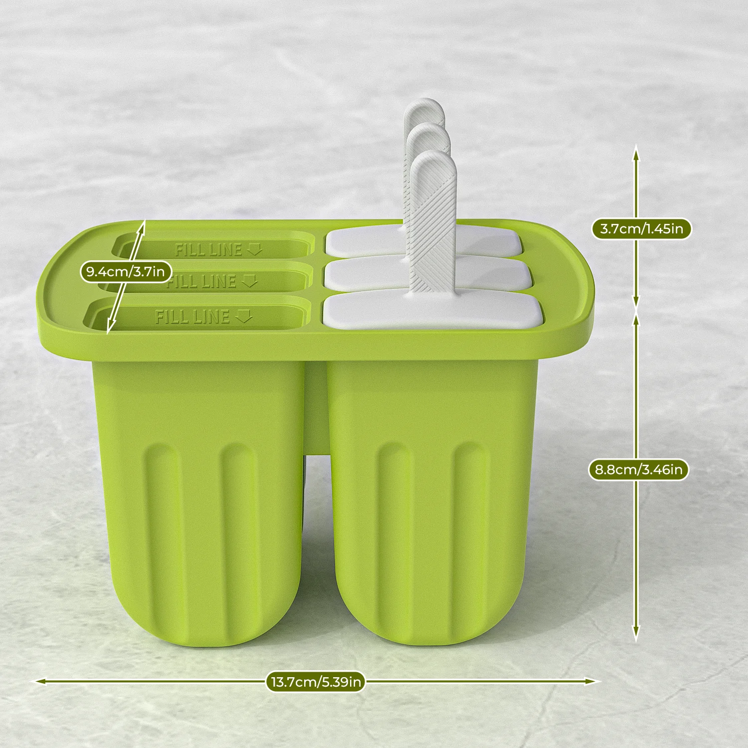 Silicone Popsicle Mold 6 Cavity Popsicles Molds Silicone Popsicle Maker Mold Ice Pop Mold Frozen Juice Milk Ice Cream Make Tools