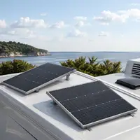 Panneau solaire monocristallin, 2 pièces, 895 x 580 x 30 mm, connecteur MC4, cadre en aluminium, indice de protection IP65, pour installation hors réseau, idéal pour caravanes, bateaux et véhicules de loisirs. 1