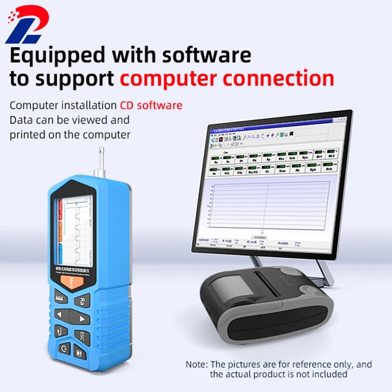 OLED Digital Display Surface Roughness Tester 0.001um Precise Data Connect PC Printer Factory Lab Surface Roughness Gauge Tools 3