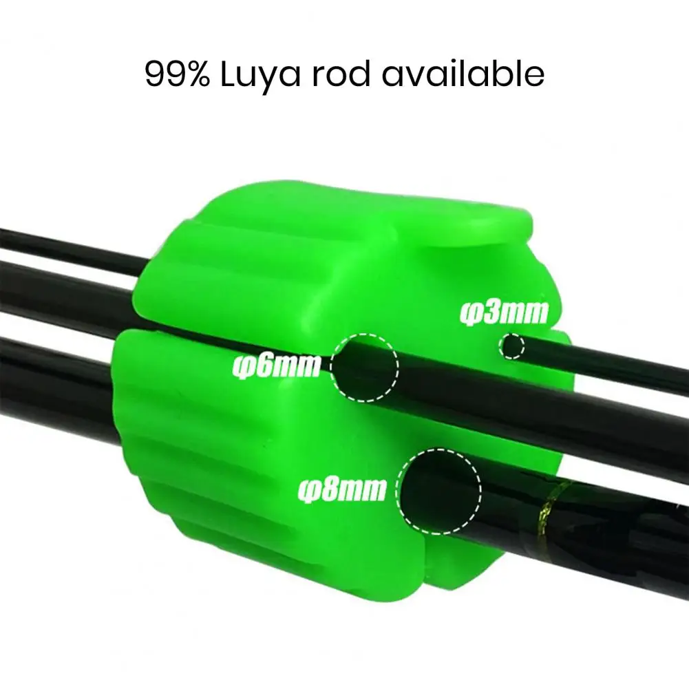 3/6/8MM Holes Fishing Rod Silicone Fixed Ball Fishing Rod Fixed Ball Reusable Pole Protector Clip Holder