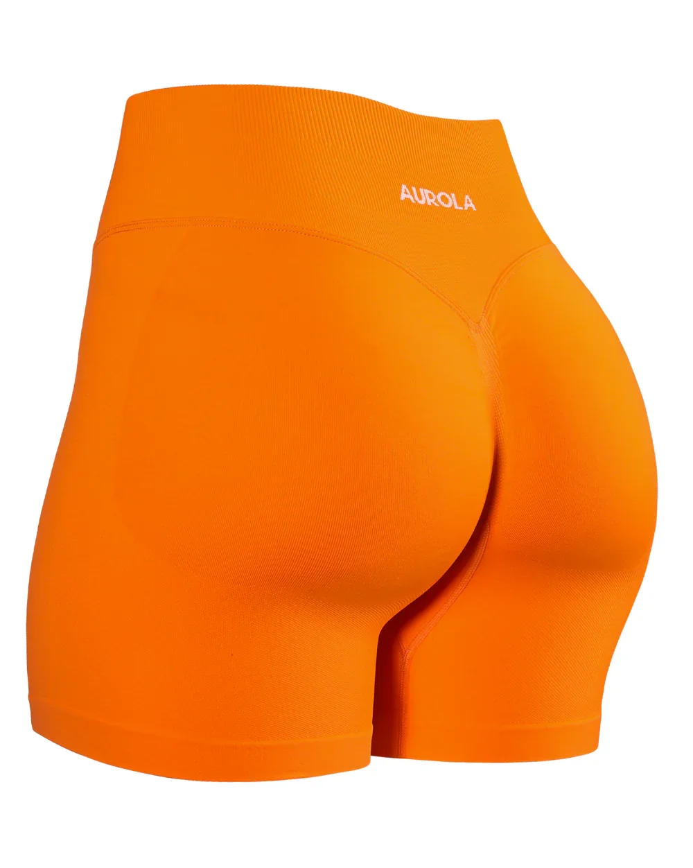 Aurola Yoga Shorts Impact Gym Shorts Women&rsquo;s Fitness Sports Ribbed Band Yoga Workout Scrunch Butt Seamless Leggings
