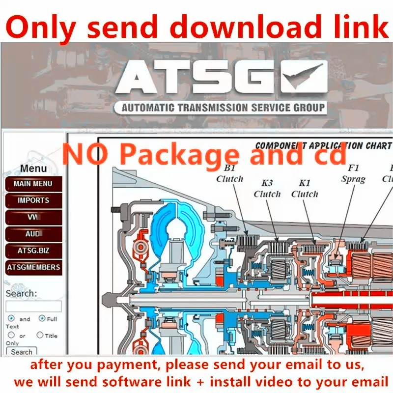 Hot sell ATSG 2017 Automatic Transmissions Service Group Auto Repair Manual Diagnostics engineer repair manuals ATSG information