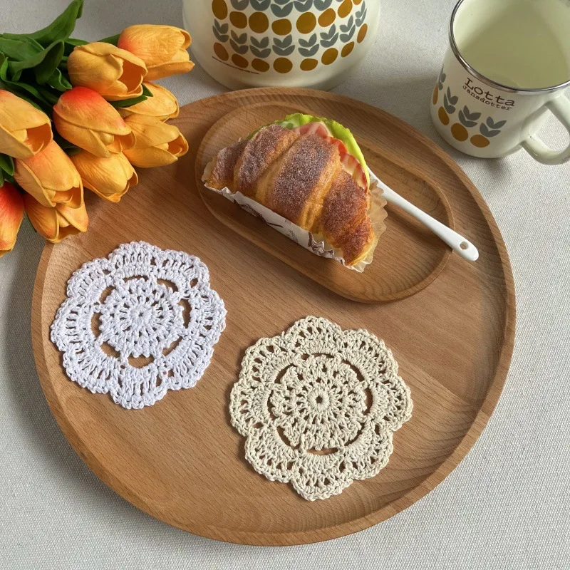 5 قطع من قواعد الأكواب الكروشيه العتيقة - مثالية ل...