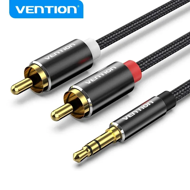 Audio Cable Vention 3.5mm to 2RCA Splitter RCA Jack 3.5 for Smartphone Amplifier Home Theater AUX