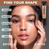 Nude Makeup Facial Foundation Waterproof Cover Blemish Base Fluid Concealer Oil Control Lasting Brighten Skin BB Cream Cosmetics 5