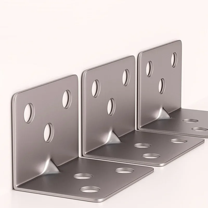 Furniture hardware stainless steel L-shaped corner code 90 degree 20pcs