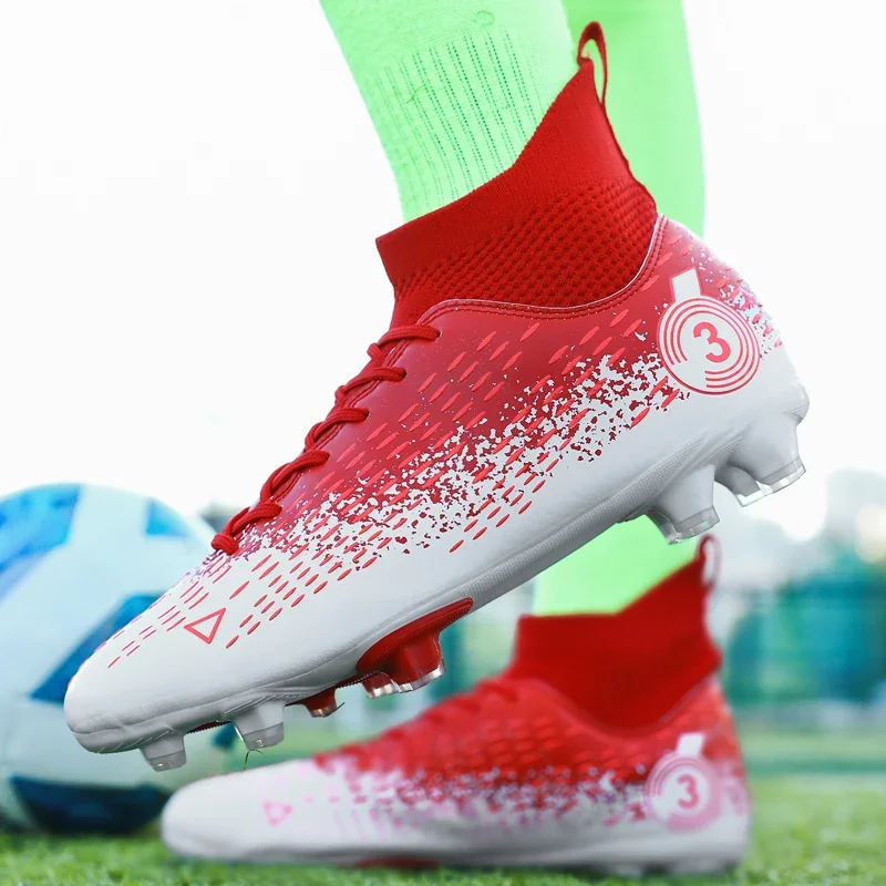 Vīriešu futbola apavi ar radzēm, sporta apavi, futzāla bērnu futbola zābaki, iekštelpu un āra treniņu apavi, neslīdoši apavi_voghion.com