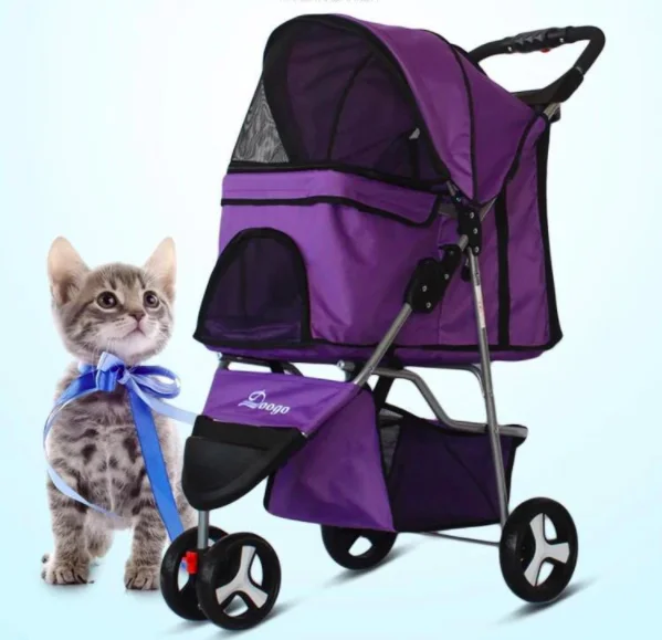 Best Luxury Pet Cat Carrozzina Passeggino Per Cani Di Piccola Taglia Trasportino Per Cani 3 Ruote Telaio In Alluminio Da Viaggio Passeggini Per Animal