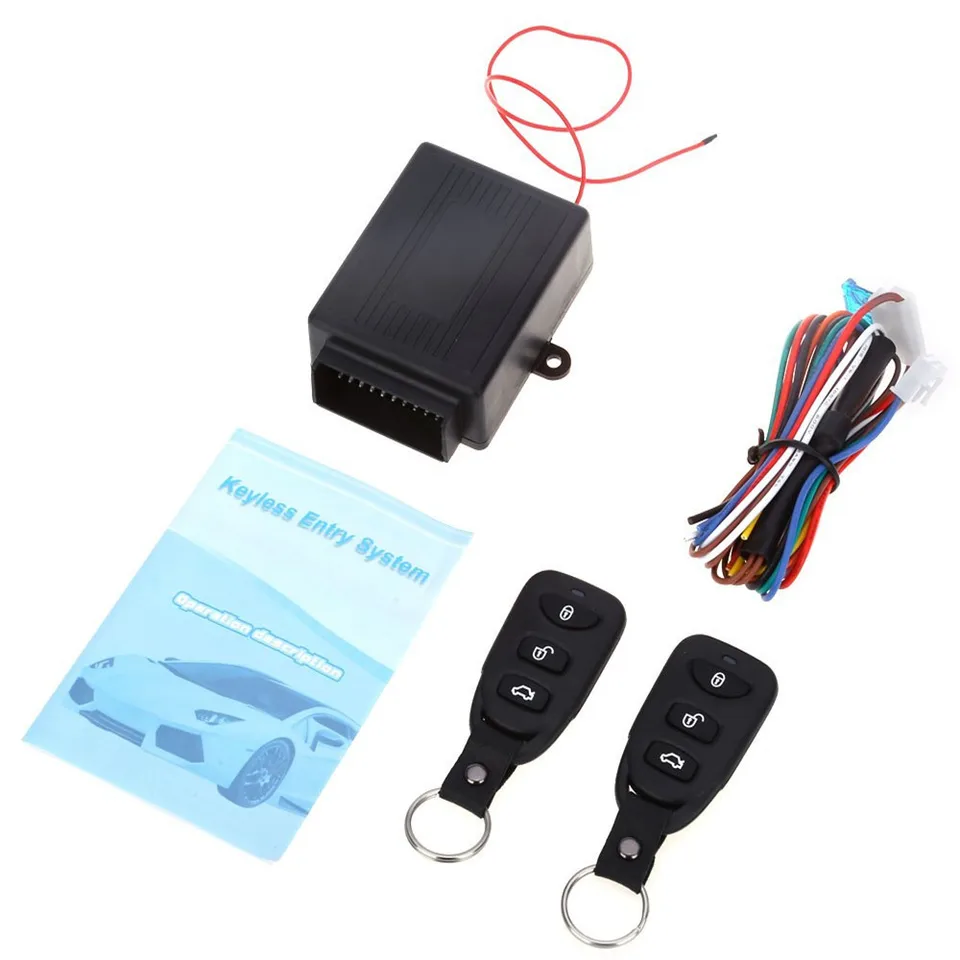Kit Telecomando Universale 433,92 MHz Per Chiusura Centralizzata E Apertura Bagagliaio - 2 Telecomandi Per Auto 12V, 80m Di Portata