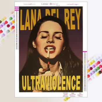 Diamond Painting Singer Lana Del Rey Mosaic Portrait Diamond Art Chinese Cross Stitch Kits Set Living Room Home Decoration DIY 1