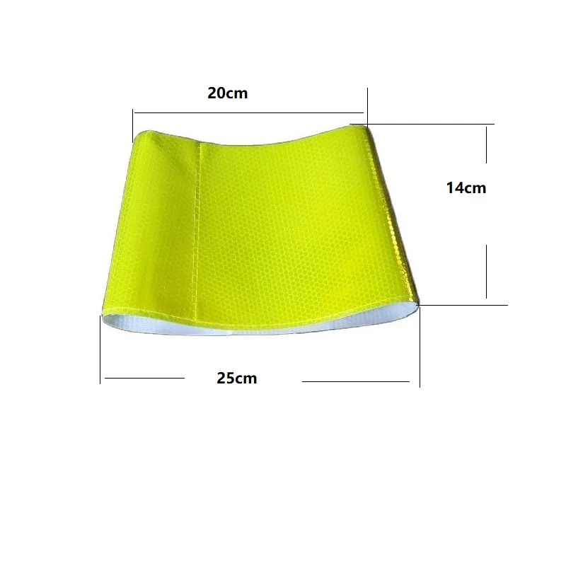High visibility PVC Fluorescent Yellow Reflective Road Cone Sleeve 14cm*20cm*25cm