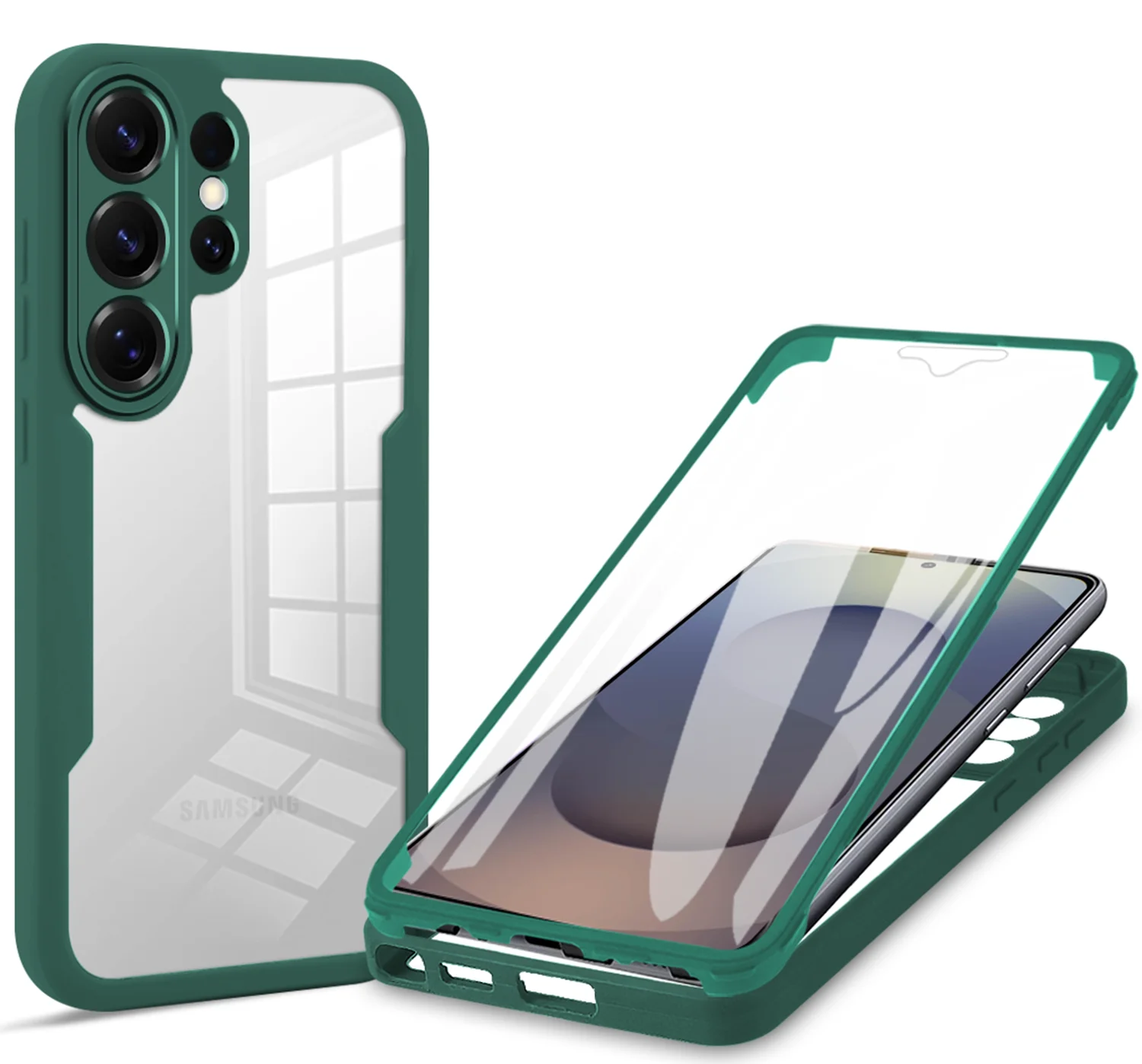 Ultimate Double Layer 360 Protection Case with Clear TPU Soft Film Screen Cover