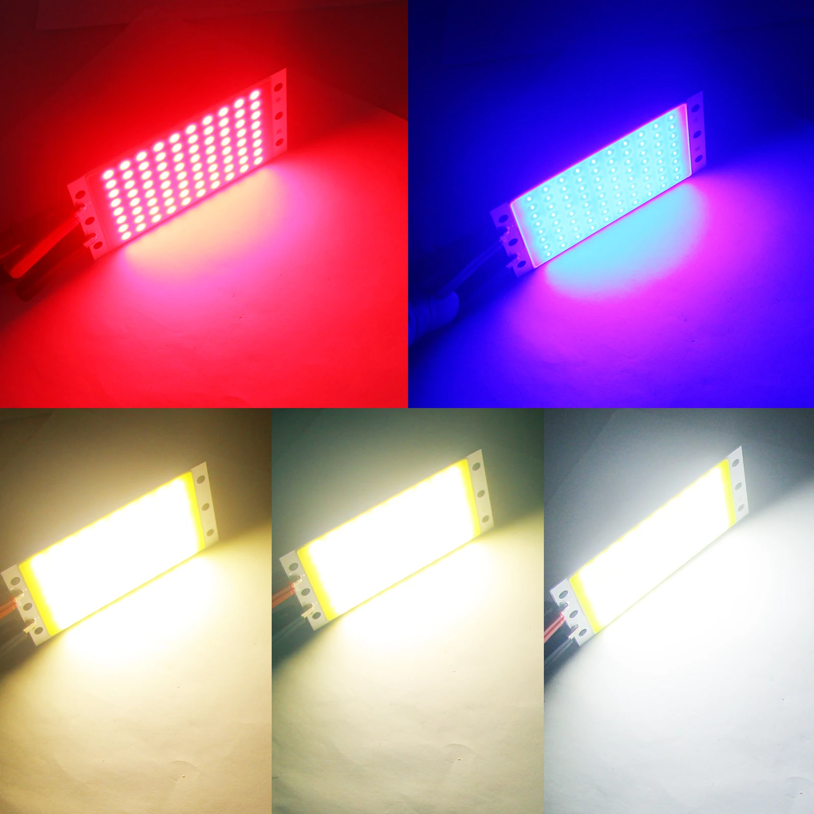 DC 12V 16W COB LED Panel Light Strip Lamp Module 1600LM 5 Colors Chip On Board Matrix Bulb for DIY