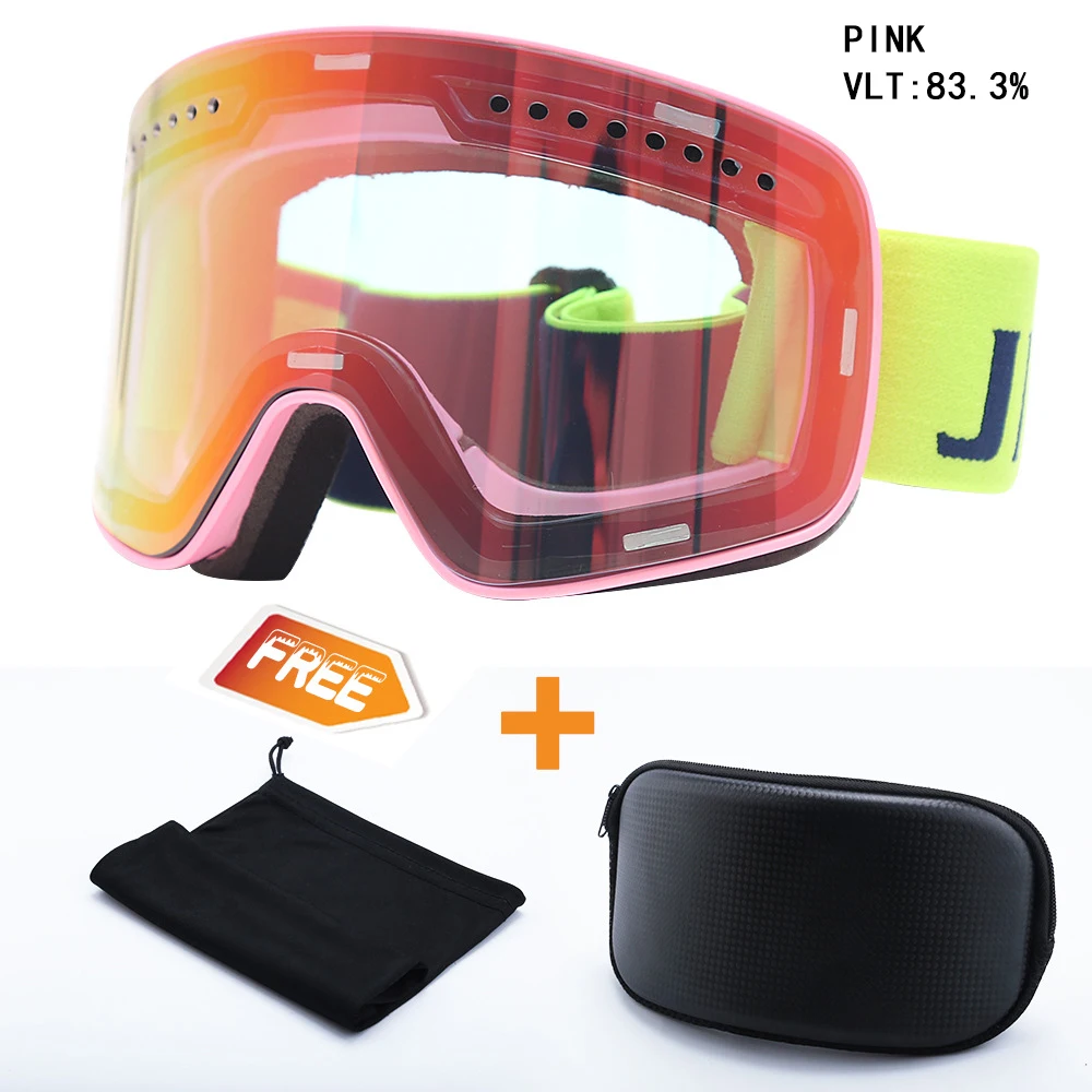 2022 New Double Layer Magnetic Ski Goggles Lens Skiing Anti-fog UV400 Snowboard Goggles Men Women Ski Glasses Eyewear 6