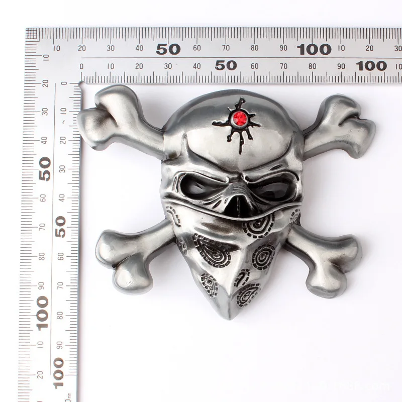 Masked Skull Belt Buckle  DIY Accessories Western Cowboy Style Smooth Belt Buckle Punk Rock Style K36