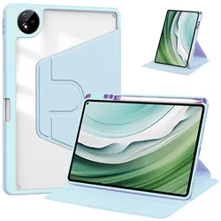 360° Rotating Stand Smart Case with Auto Sleep Wake, Pen Slot & Shockproof Protection for VIVO Pad SE 2025 (Sky Blue)