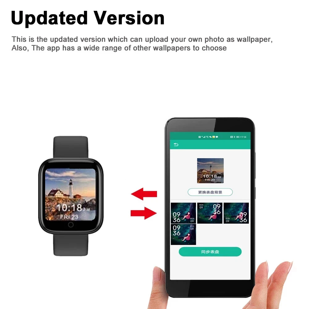  20Pcs Smartwatch D20   Ʈ ð Y68 ƮϽ ƮĿ  ɹڼ  IOS ȵ̵忡  ո ð 