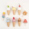 Wooden children's artificial ice cream cone ice cream model accessories mini sale table Home ice cream shop toys 3