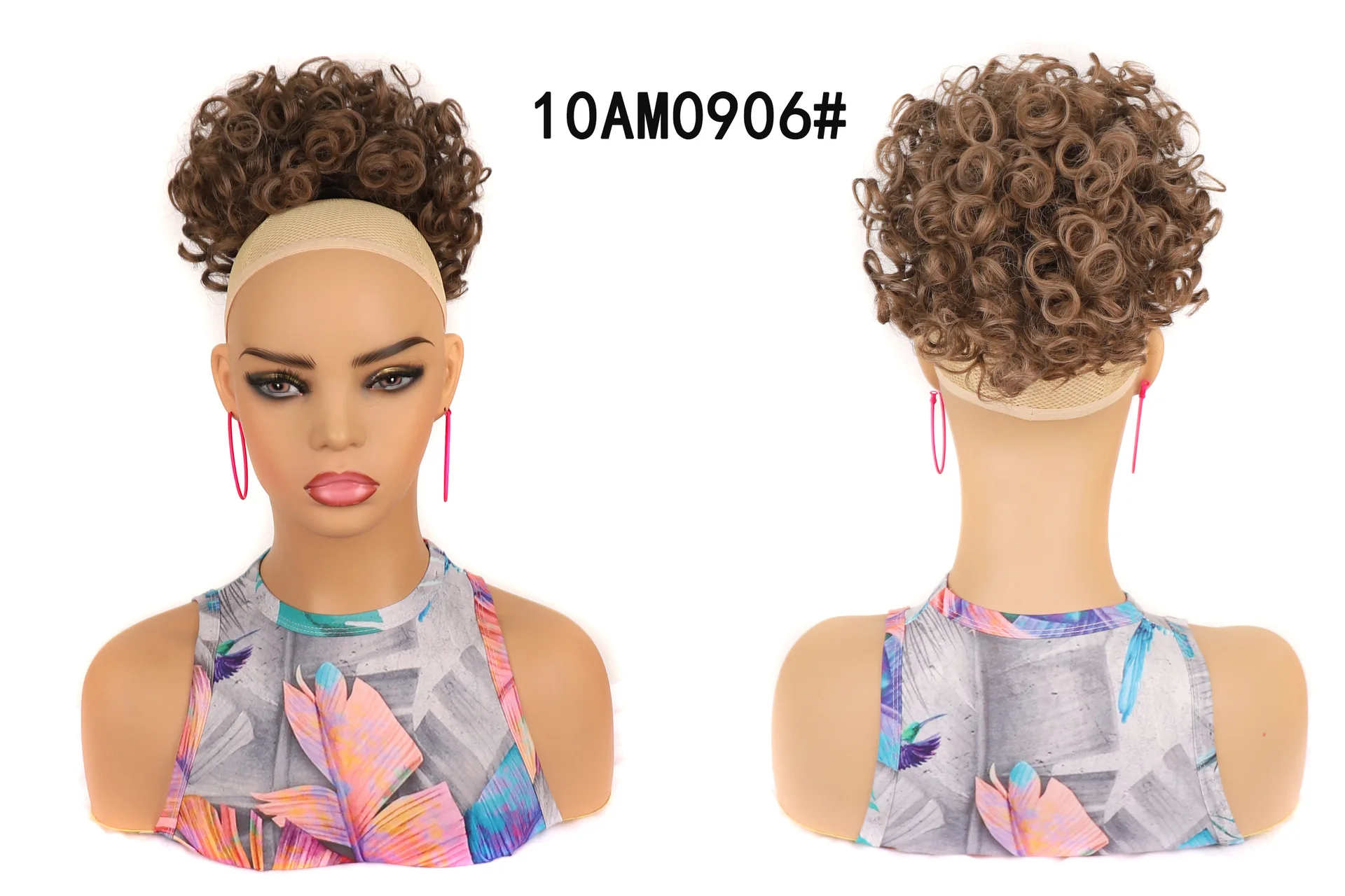 Unordentliches Dutt-Haarteil für Frauen, elastischer Kordelzug, lockere Welle, großer lockiger Dutt, synthetischer Puff-Pferdeschwanz-Verlängerungs-Haar-Chignon – Detail 16