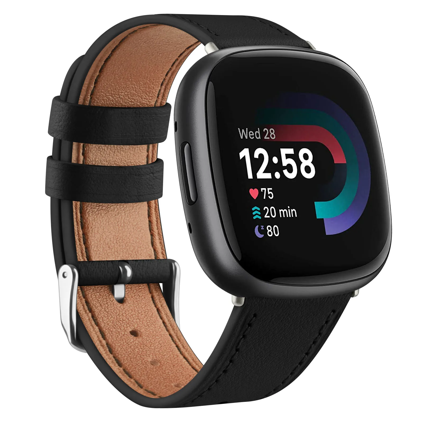 Premium Real Leather Watch Band - Adjustable Wristband Replacement Bracelet