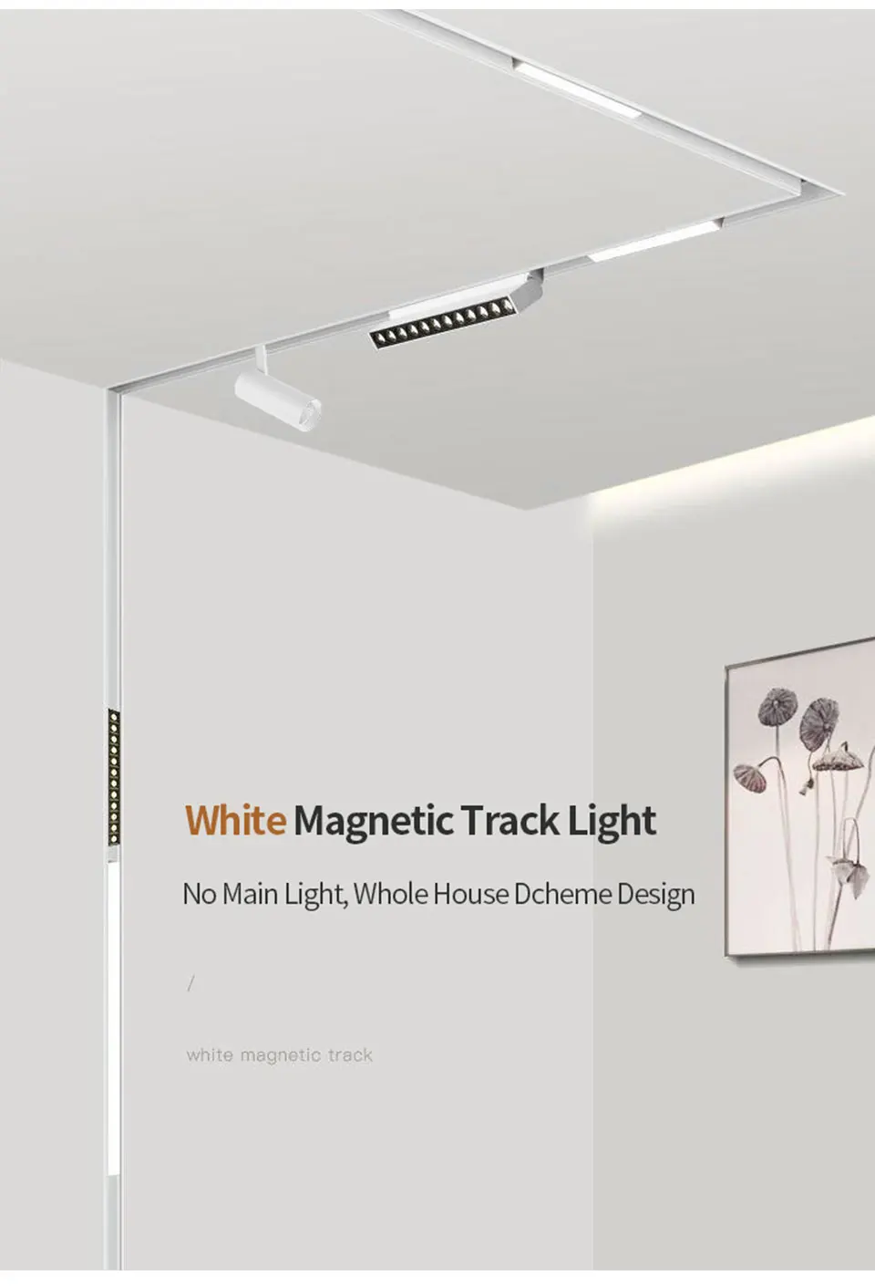 Description Picture 3 of itemPNY White led Magnetic Track Light 12W 18W 24W 36W Smart Home DALI Tuya Zigbee 48v Recessed Long Magnet Rail Grille Lamp