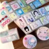 WAKAWAKA Showa Language Washi Tape Cute Character Deco Sticker Korean Decorative Masking Tape Scrapbooking Adhesive Tape 2