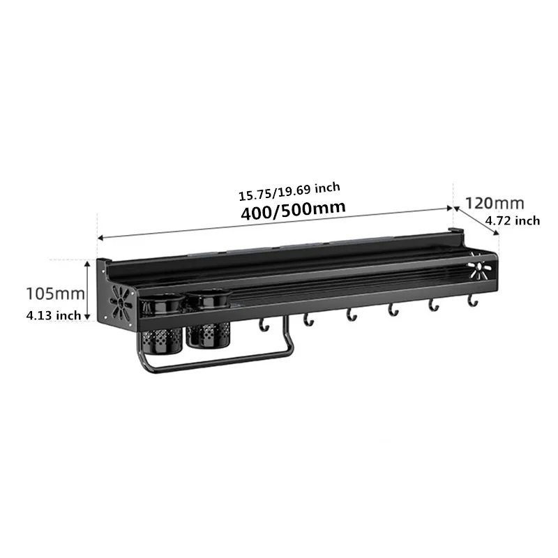 Kitchen Organizer Shelf Wall-mounted 6