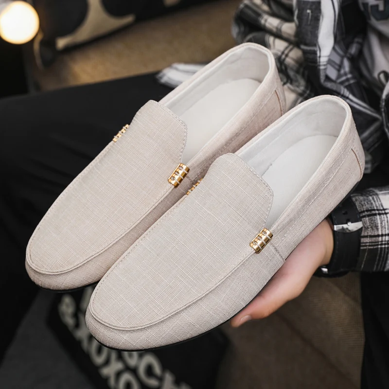 Men's Simple Solid-Color Loafers, Comfortable, Soft, Versatile, and Easy to Slip on - 3