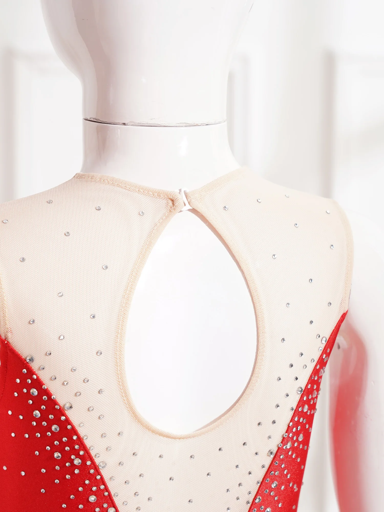 Teen Mädchen Figur Eislaufen Kleid glänzenden Strass Trikot Tutu mit Handschuhen Ballett rhythmische Gymnastik lyrische Tanz Tanz kleidung – Detail 35