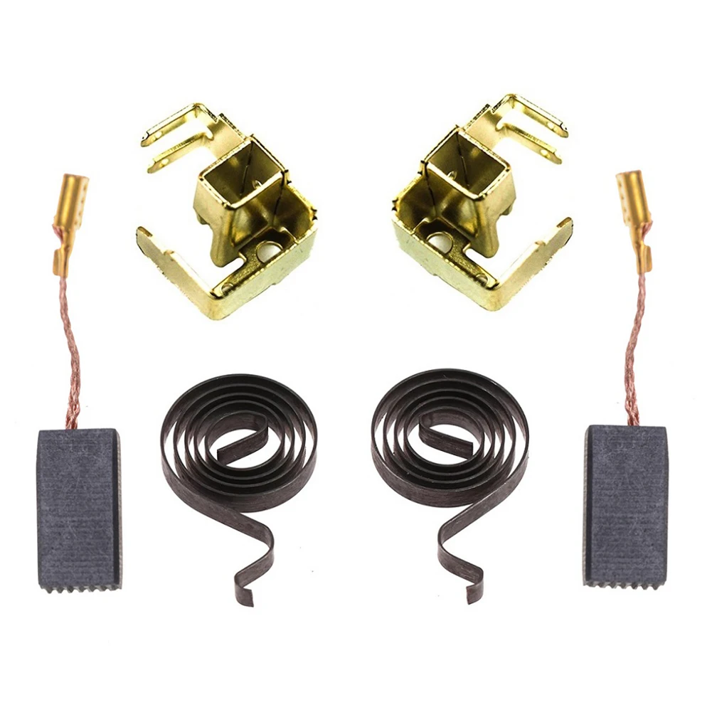 

Набор угольных щеток 6x, запчасти для угловой шлифовальной машины, Угольная щетка с пружиной, держатель для Bosch, металлический материал, инструменты, аксессуары