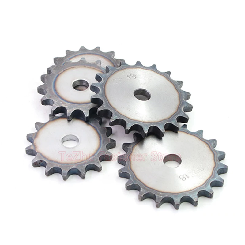 1pcs 26-50 Teeth Process Hole 06B Chain Drive Flat Sprocket Roller Chain Gear Pitch 9.525mm A3 Steel Industrial Sprocket Wheel