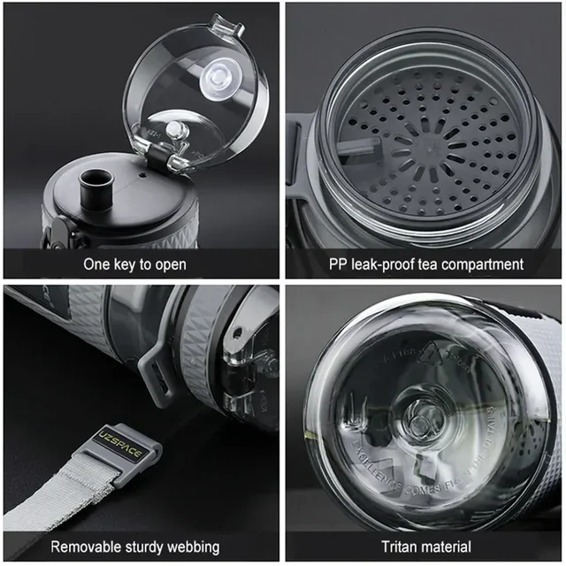 Sport Water Bottles BPA Free Portable Leak-proof Drop-proof Large Capacity Outdoor Travel Kettle Plastic Drink Water Bottle 4