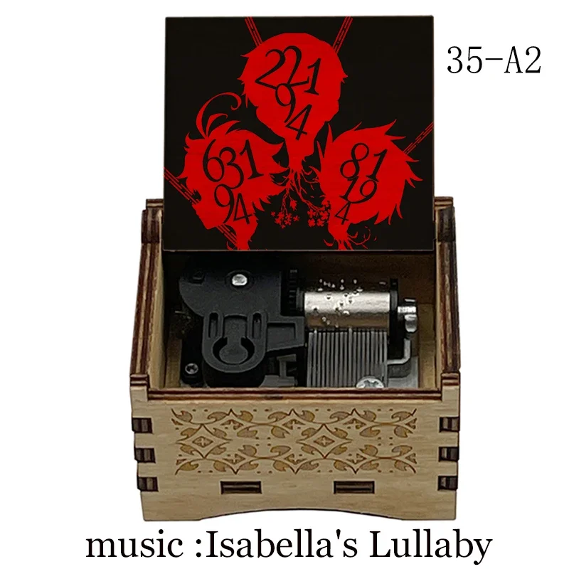 Anime Theme Black Exterior Clockwork Type Music Box The Promised Neverland Isabella's Lullaby Melody Home Decoration Ornaments