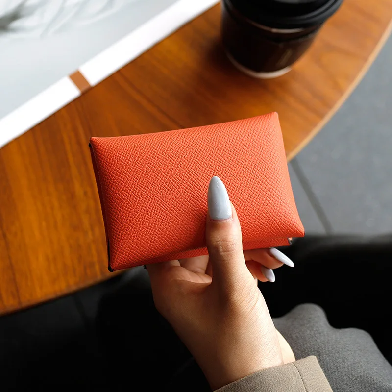 Luxury Split Leather Unisex Designer Wallet – High-Grade Minimalist Card Holder and Purse