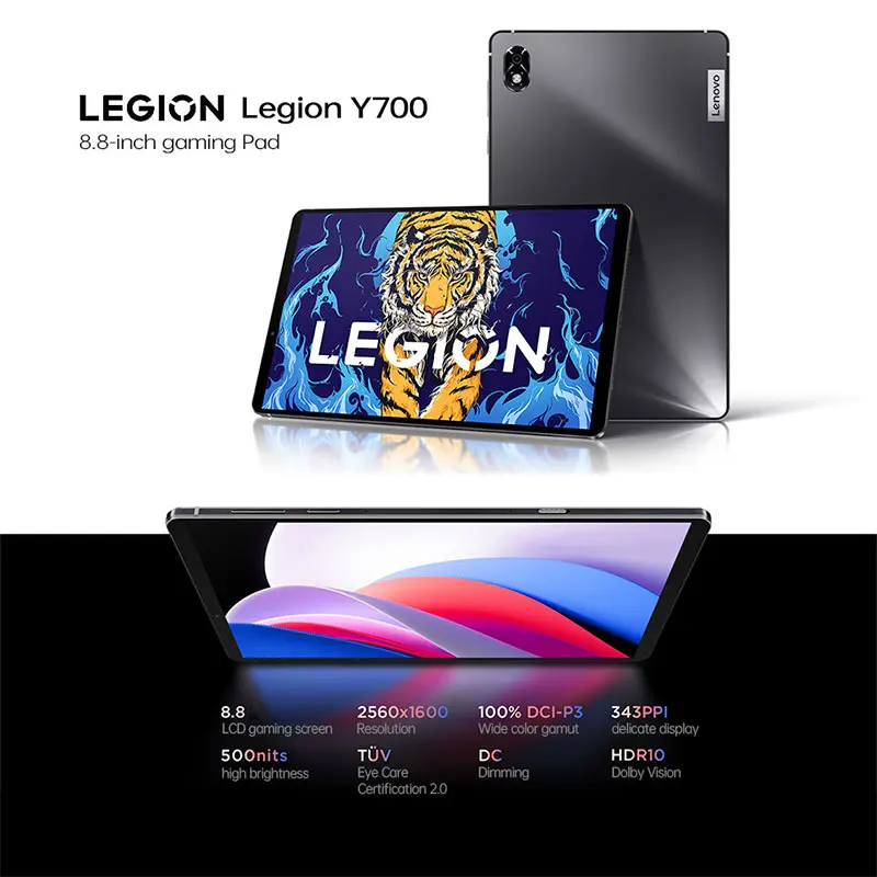 Lenovo Legion Y700 Gaming Pad PC 8.8 Inch 120Hz Snapdragon 870 Octa Core  Front 8MP Rear 13MP 6550mAh Android 11