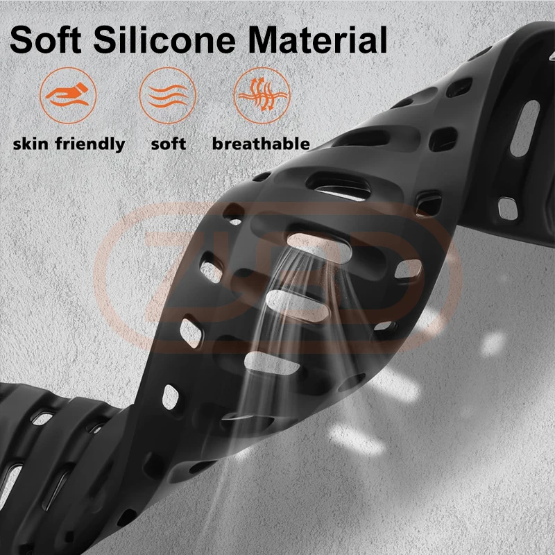 Magnetic Silicone Breathable Bracelet Strap