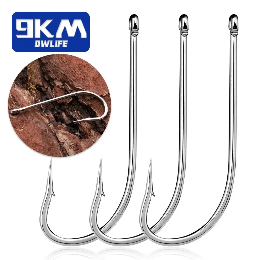 Saltwater Fishing Hooks 50~200Pcs Spear Sharp Bait Hooks Offset