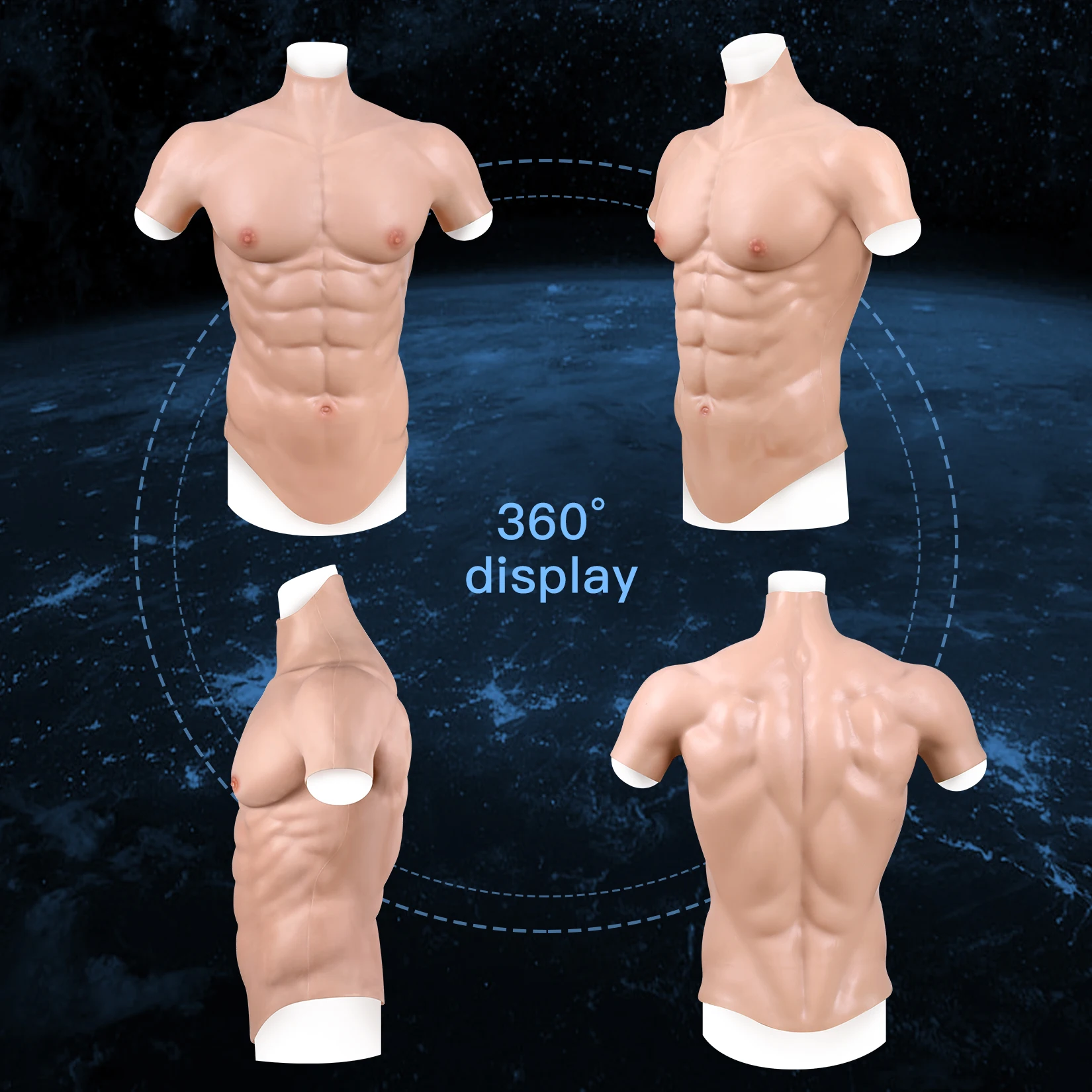 Handmade Silicone Muscles Male Chest Vest Abdominal Muscle Realistic Muscles For Cosplay Tansgender cosplay costume