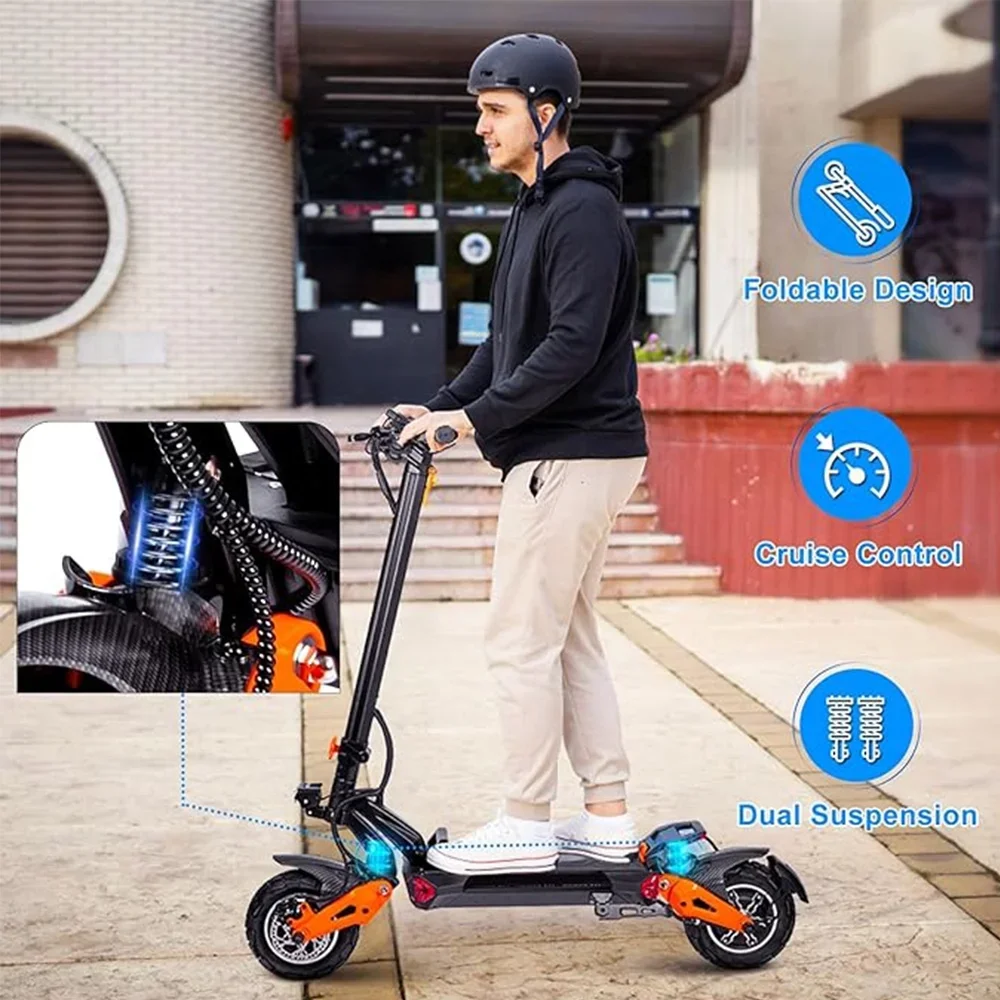 S5 Electric Scooter For Adults Motor 600W Up To 28MPH Folding E-Scooter 10'' Air Tire 48V 13AH Battery Foldable Electric Scooter