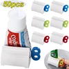 5-50pcs Rolling Tube Toothpaste Squeezer Toothpaste Seat Holder Stand Rotate Toothpaste Dispenser for Bathroom Accessories 1