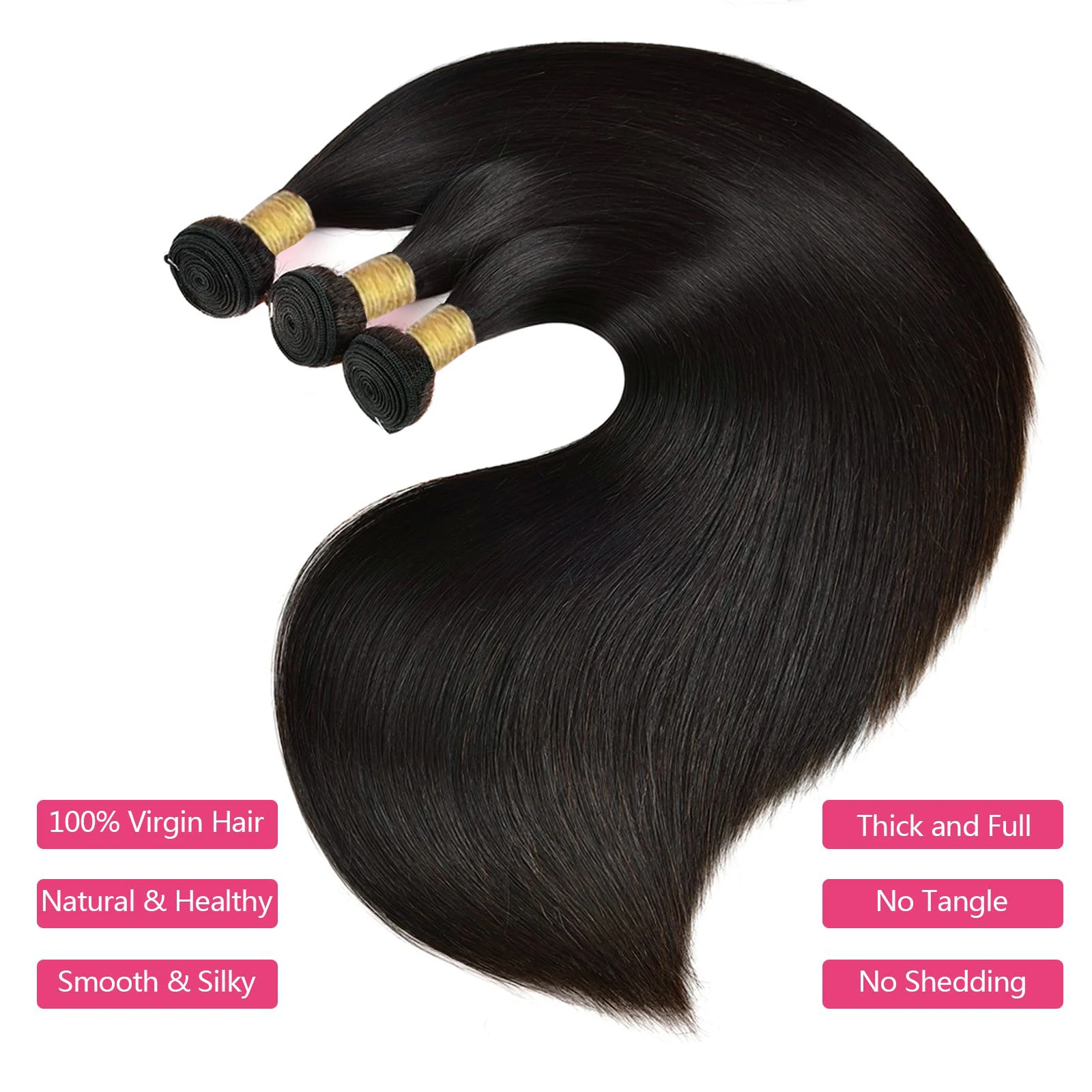 Brazilian Hair Weave Human Hair Bundles 26 28 30 Inch Bone Straight 100% Raw Virgin Remy Human Extension 1/3 Bundles Weft
