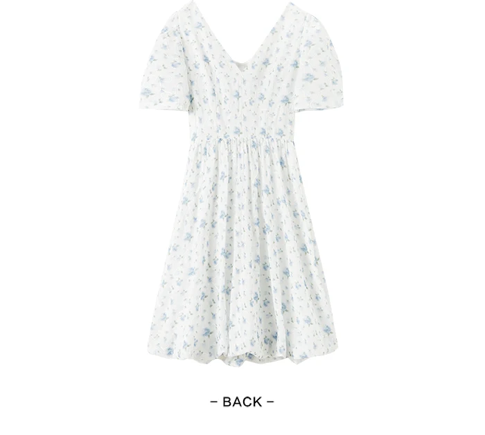 Dress Girl Bow Girl Feeling Summer New Love Fragmented Flower Bud Dress
