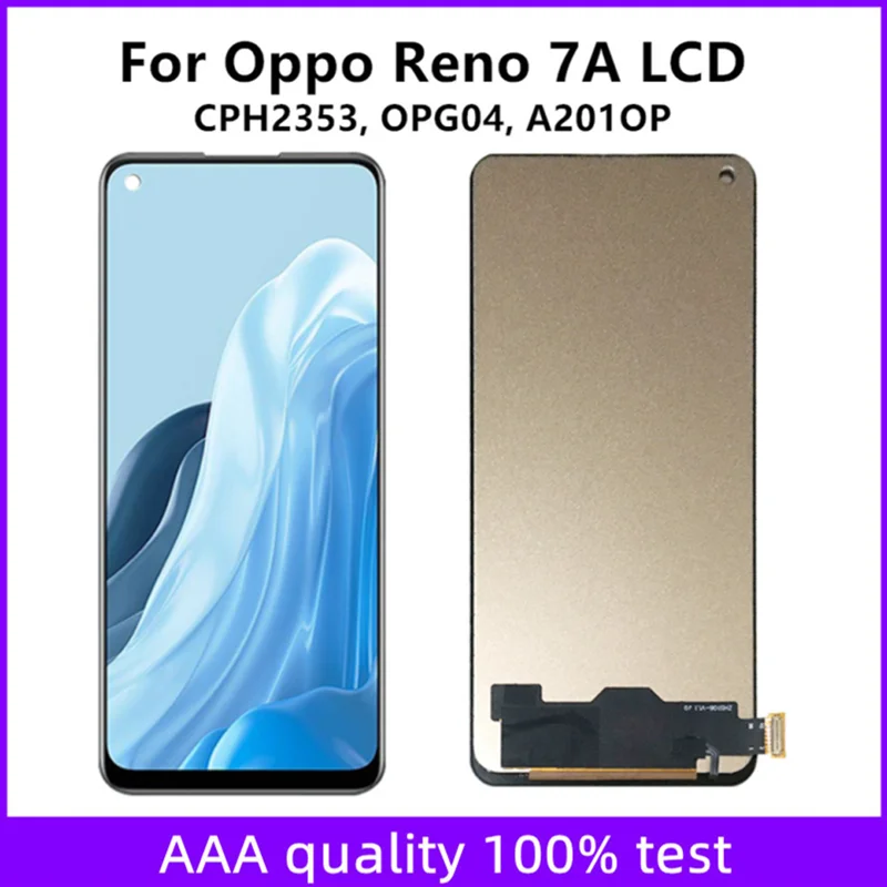 

6.4 inch For Oppo Reno 7A LCD display CPH2353 OPG04 A201OP touch screen digitizer assembly parts replacement For Reno 7A LCD