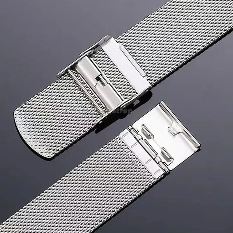 Sleek Mesh Metal Milanese Strap - Solid Stainless Steel Watch Band Replacement