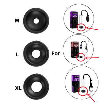 Sex Toy Men Penis Pump Ring Silicone Sleeve Penis Extender Trainer Accessories Penis Erection Enlarger Exerciser Men Masturbator 2