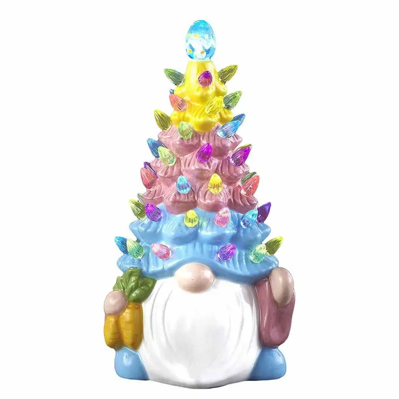 Resin Gnomes Figurine Luminous Gnomes For Outdoor Handmade Christmas Gnomes Holiday Present Winter Table Decorations
